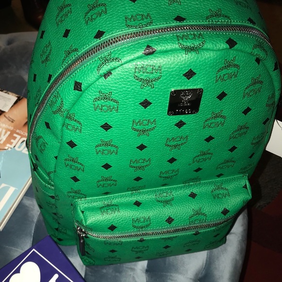 mcm backpack green